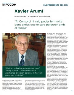 Entrevista a Xavier Arumí, al butlletí corporatiu Infocom, en l'especial 25 anys del CHV